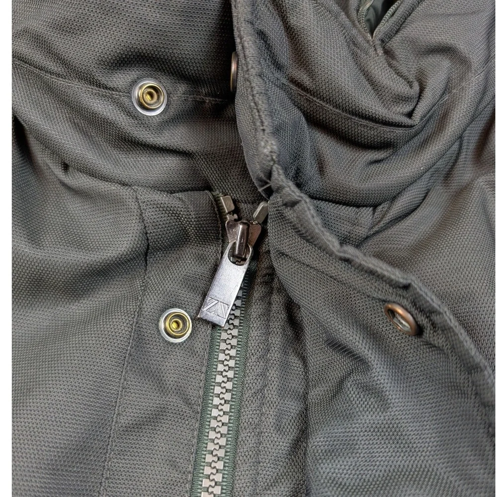 Zegna Sport Microtene Thermore Insulated Parka Jacket Olive Green Hooded Mens XL